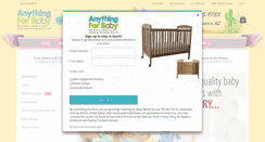 Desktop Screenshot of anythingforbaby.com